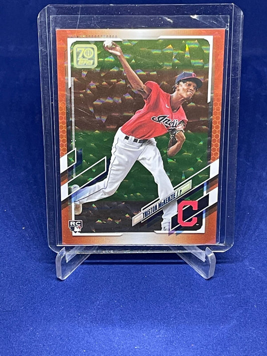 TRISTON MCKENZIE 2021 TOPPS SERIES ONE ORANGE ICE ROOKIE RC #D 86/299
