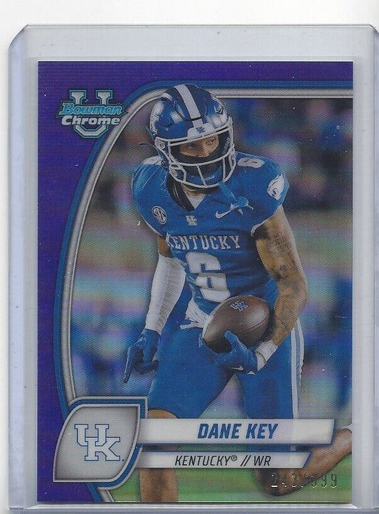 DANE KEY 2024 BOWMAN CHROME UNIVERSITY PURPLE REFRACTOR KENTUCKY #D /399