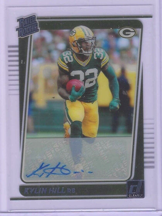 KYLIN HILL 2021 PANINI CLEARLY DONRUSS RATED ROOKIE AUTO RC #98