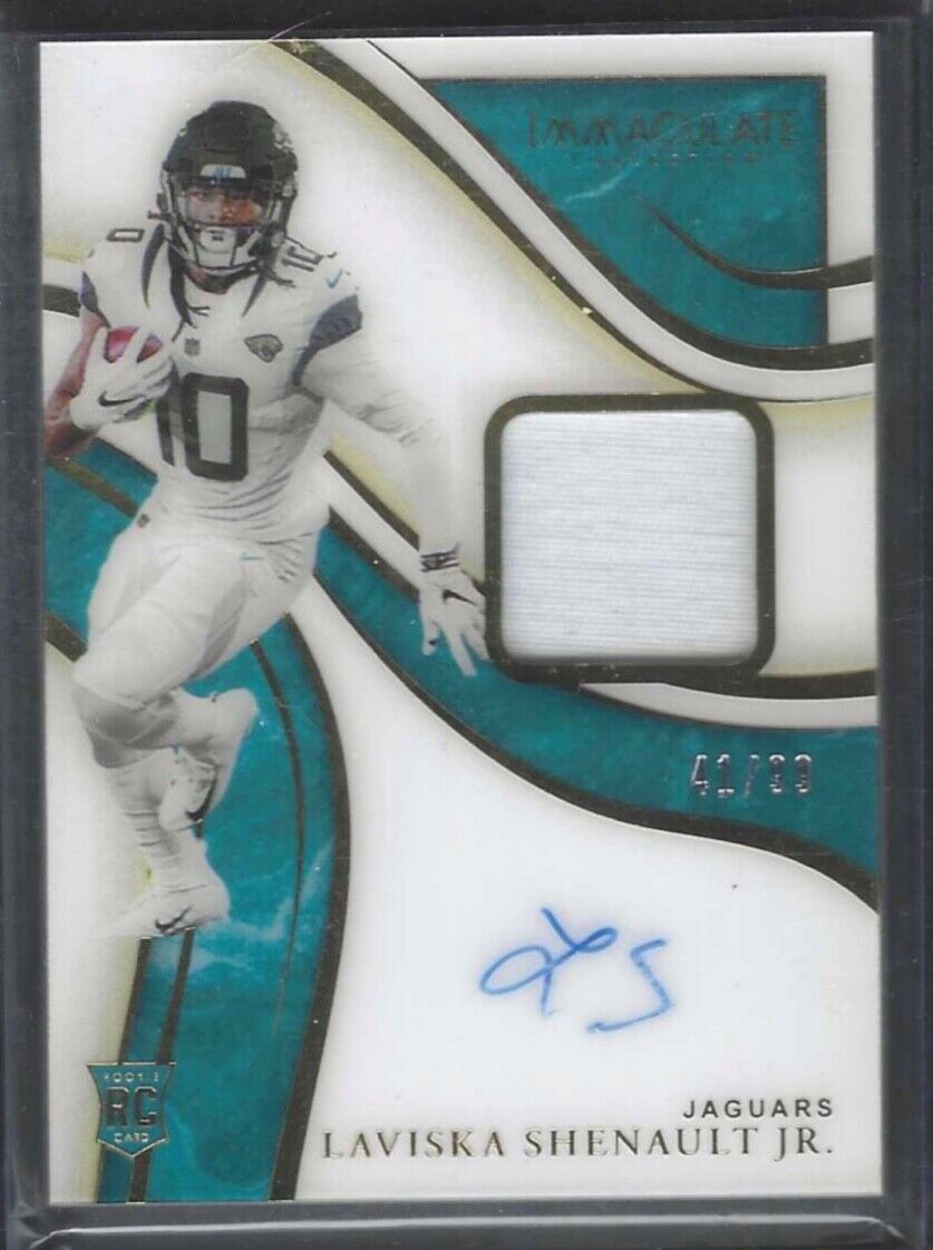 LAVISKA SHENAULT JR 2020 PANINI IMMACULATE RPA ROOKIE PATCH AUTO RC #D 41/99