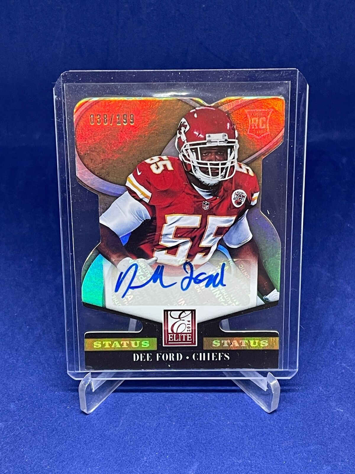 DEE FORD 2014 PANINI ELITE STATUS GOLD DIE CUT AUTO ROOKIE RC #D 38/199