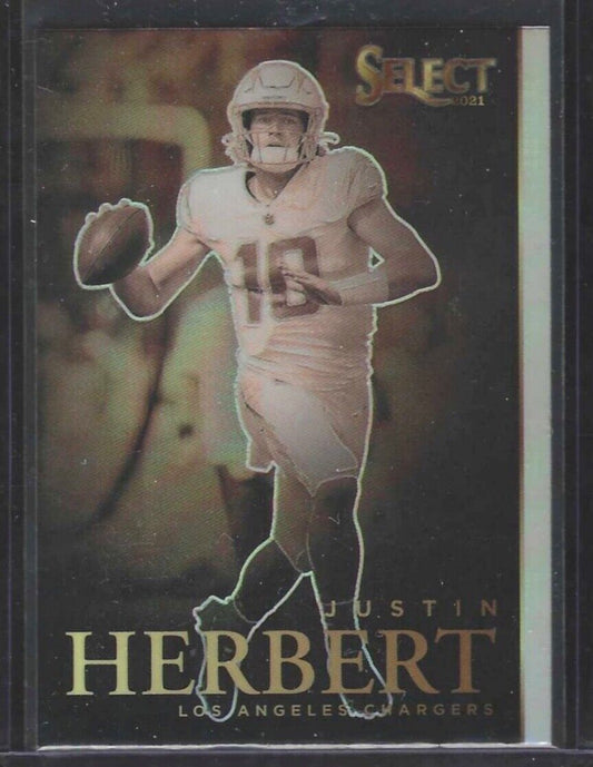 JUSTIN HERBERT 2021 PANINI SELECT ARTISTIC SELECTIONS SSP CASE HIT #AS-13
