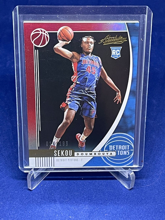 SEKOU DOUMBAYA 2019-20 PANINI ABSOLUTE XRC RED ROOKIE RC #D 24/199
