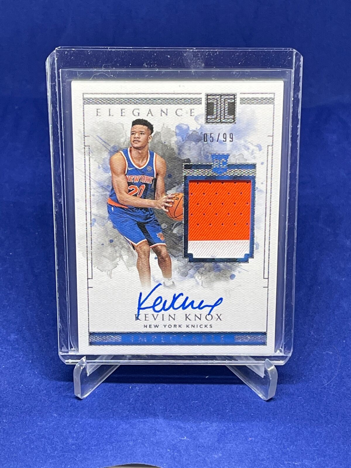 KEVIN KNOX 2018-19 PANINI IMPECCABLE RPA ELEGANCE PATCH AUTO ROOKIE RC #D 5/99