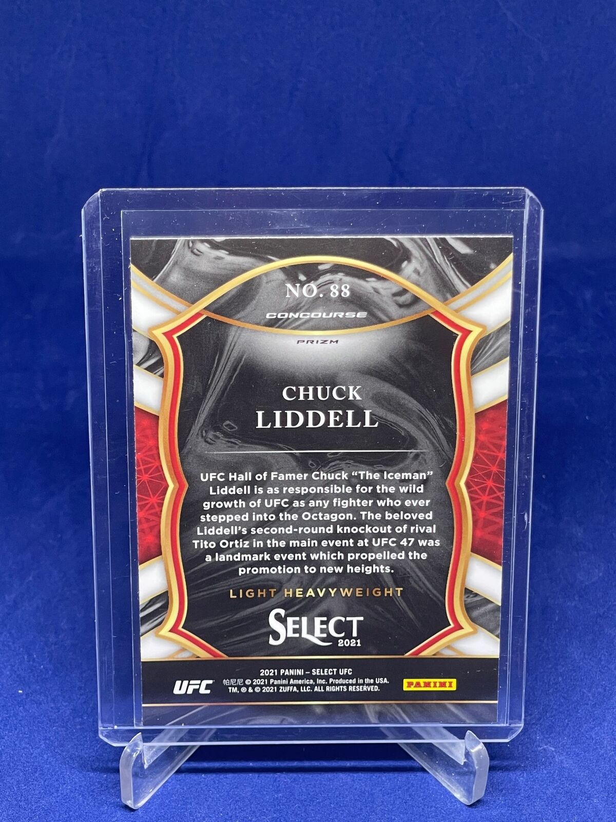 CHUCK LIDDELL 2021 PANINI SELECT UFC CONCOURSE SILVER PRIZM #88