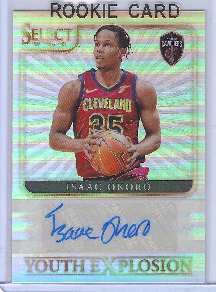 ISAAC OKORO 2020 PANINI SELECT SILVER PRIZM YOUTH EXPLOSION ROOKIE AUTO RC