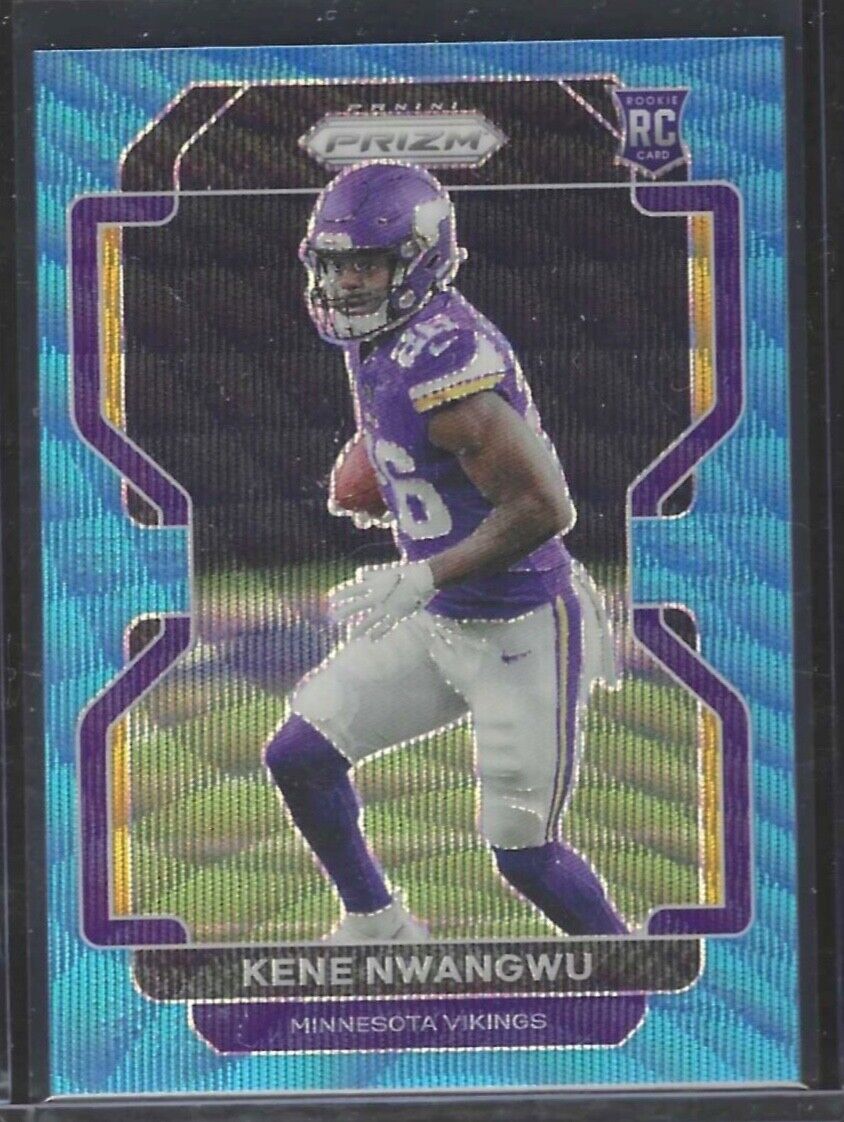 KENE NWANGWU 2021 PANINI PRIZM BLUE WAVE PRIZM ROOKIE RC #D 131/199
