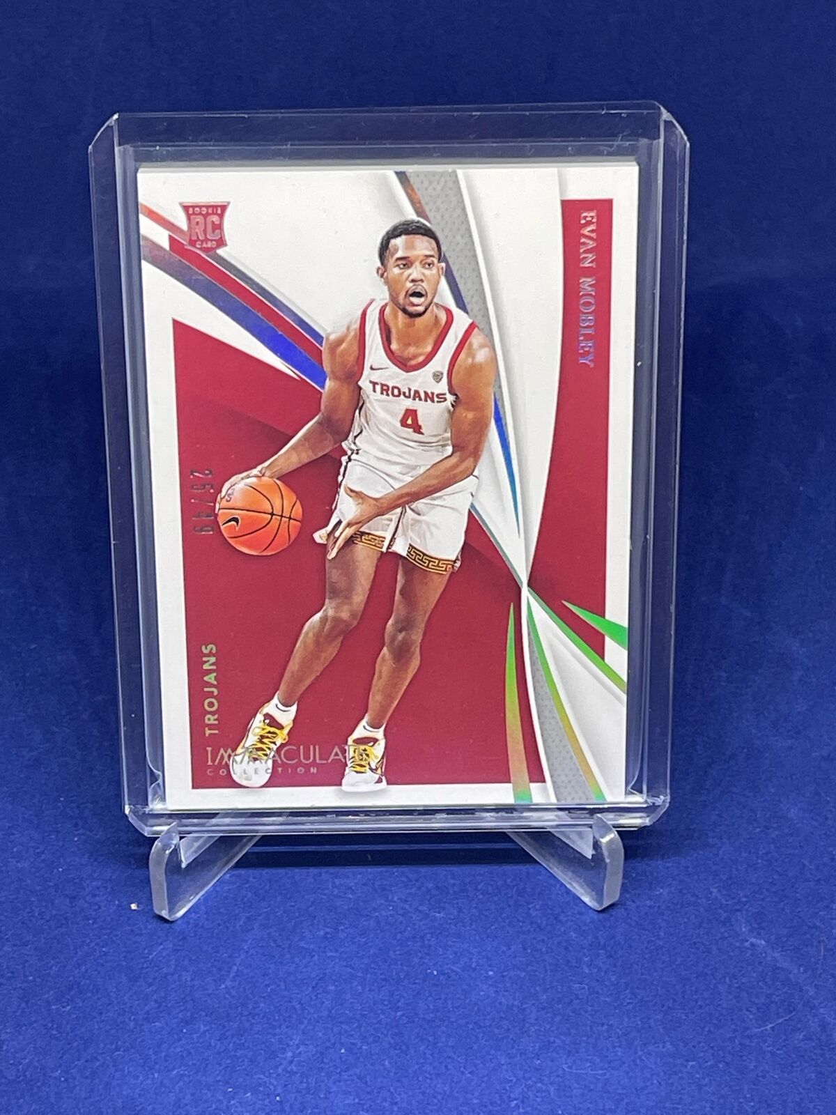 EVAN MOBLEY 2021 PANINI IMMACULATE COLLEGIATE SILVER ROOKIE RC #D 25/49