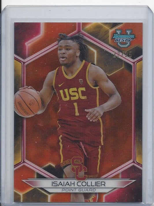 ISAIAH COLLIER 2023 BOWMANS BEST ORANGE REFRACTOR #D 22/25
