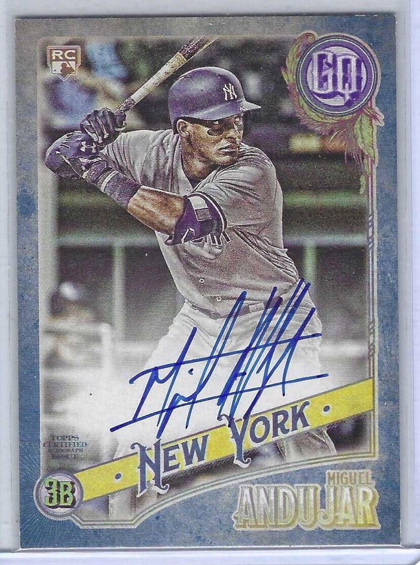MIGUEL ANDUJAR 2018 TOPPS GYPSY QUEEN BLUE ROOKIE AUTO RC #D 139/150