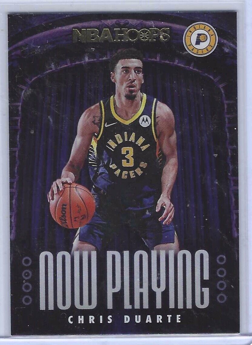 CHRIS DUARTE 2021-22 NBA HOOPS FOIL NOW PLAYING INSERT HOLO RC #13