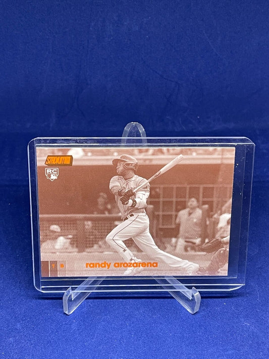 RANDY AROZARENA 2020 TOPPS STADIUM CLUB ORANGE SEPIA ROOKIE RC #299