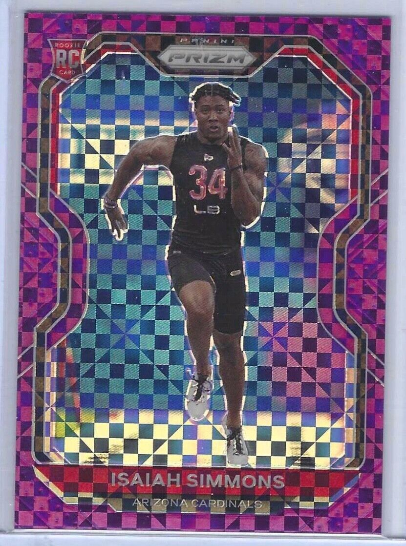 ISAIAH SIMMONS 2020 PANINI PRIZM PURPLE POWER CHECKERBOARD PRIZM RC #D 42/49
