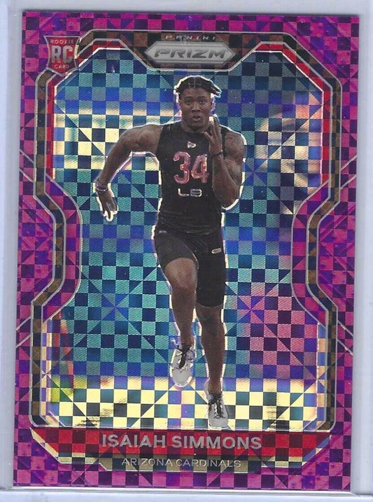 ISAIAH SIMMONS 2020 PANINI PRIZM PURPLE POWER CHECKERBOARD PRIZM RC #D 42/49