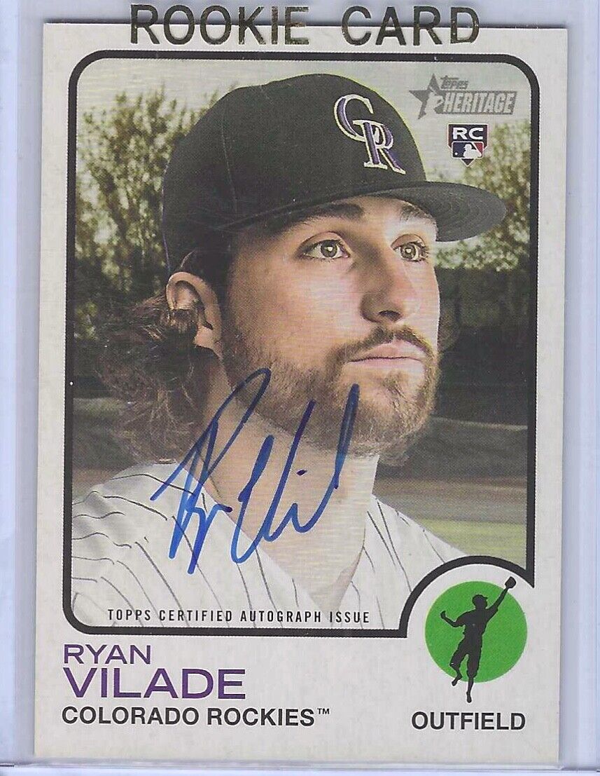 RYAN VILADE 2022 TOPPS HERITAGE REAL ONE ON CARD ROOKIE AUTO RC #ROA-RV