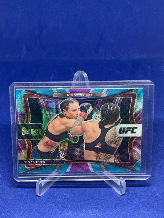 AMANDA NUNES 2021 PANINI SELECT UFC PREMIER LEVEL TRI COLOR WAVE PRIZM #181