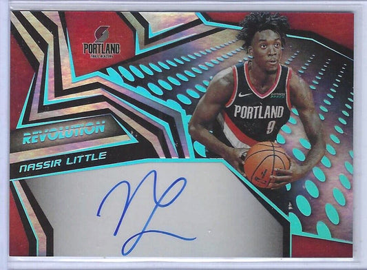 NASSIR LITTLE 2019-20 PANINI REVOLUTION INFINITE ROOKIE AUTO RC #D 21/25