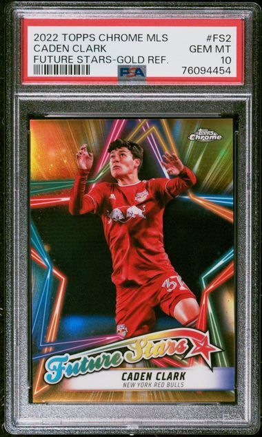 CADEN CLARK 2022-23 TOPPS CHROME MLS FUTURE STARS GOLD REFRACTOR /50 PSA 10 GEM