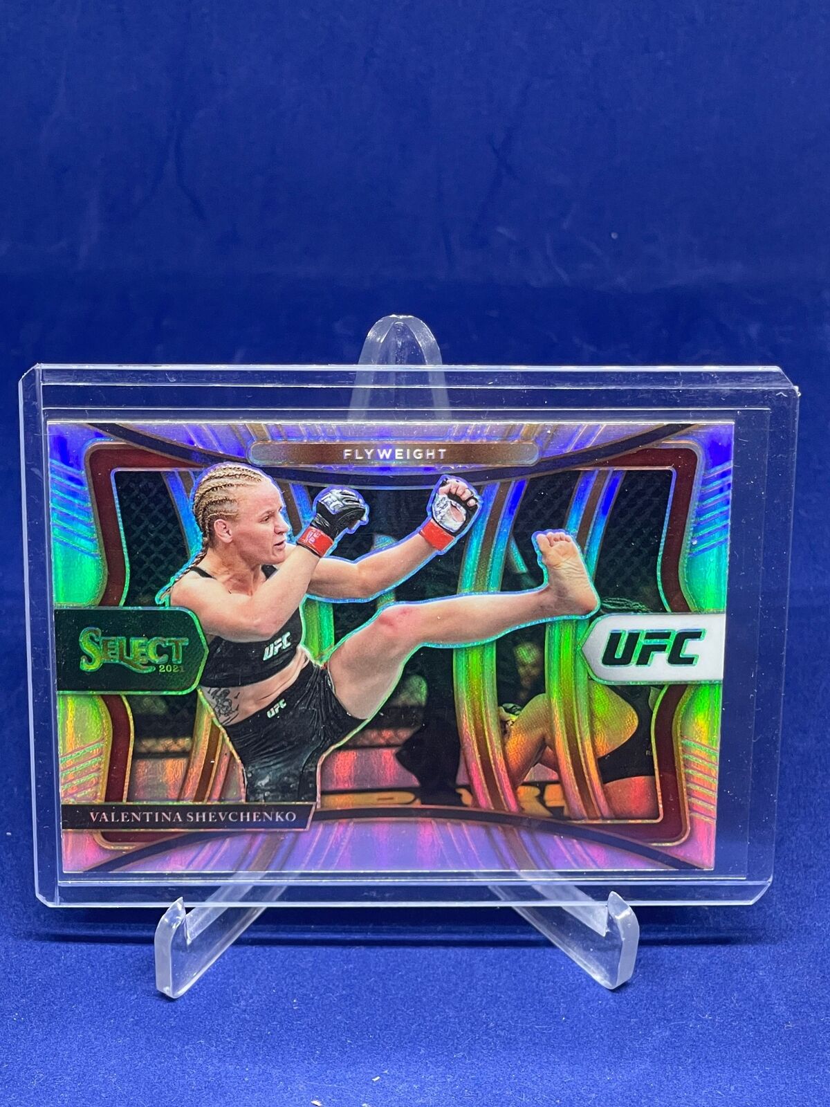 VALENTINA SHEVCHENKO 2021 PANINI SELECT UFC PREMIER LEVEL SILVER PRIZM #129