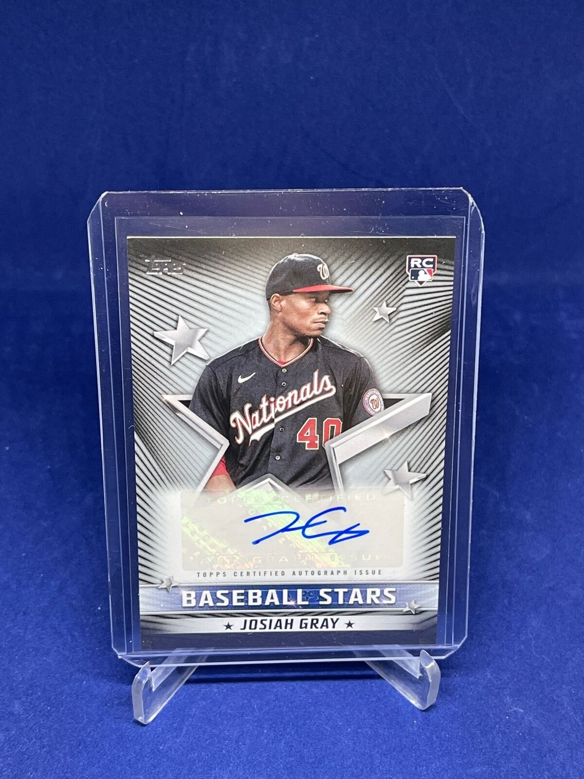 JOSIAH GRAY 2022 TOPPS SERIES ONE BASEBALL STARS AUTO ROOKIE RC #D 166/199