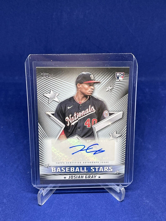 JOSIAH GRAY 2022 TOPPS SERIES ONE BASEBALL STARS AUTO ROOKIE RC #D 166/199