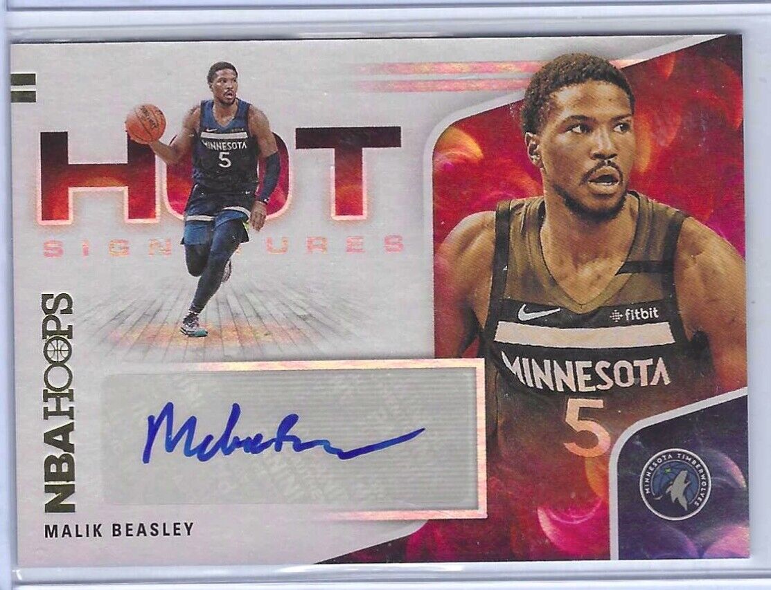 MALIK BEASLEY 2019-20 NBA HOOPS HOT SIGNATURES AUTO #HS-MBS