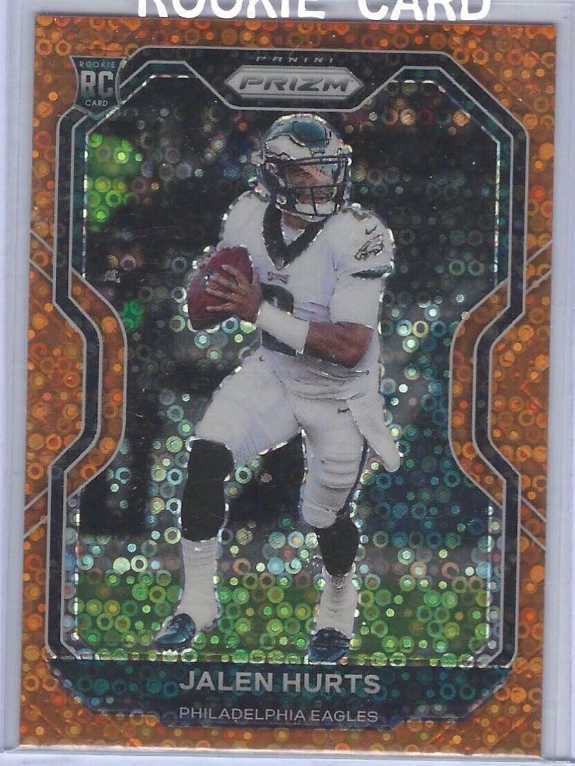 JALEN HURTS 2020 PANINI PRIZM ORANGE DISCO PRIZM RC #343