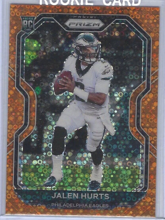 JALEN HURTS 2020 PANINI PRIZM ORANGE DISCO PRIZM RC #343
