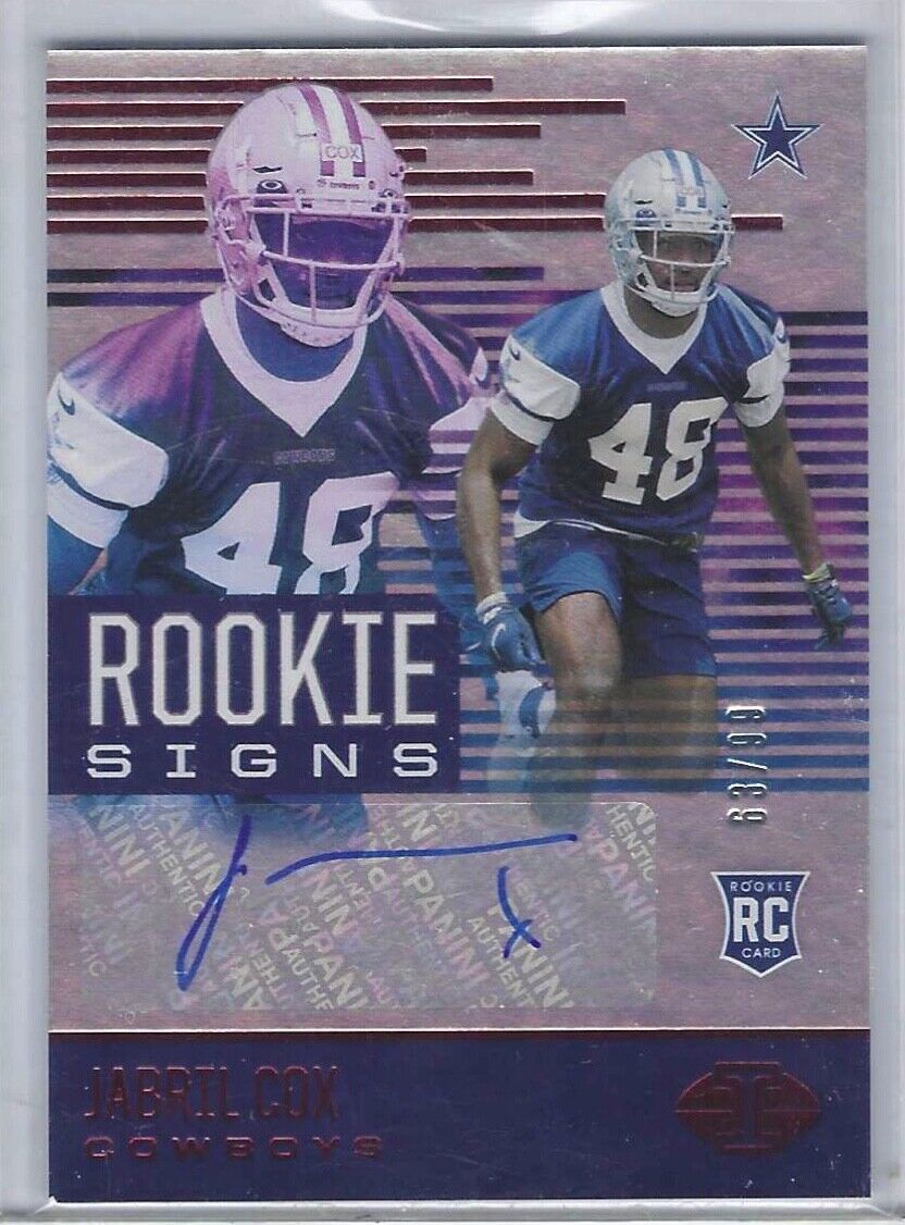 JABRIL COX 2021 PANINI ILLUSIONS ROOKIE SIGNS AUTO RC #D 63/99