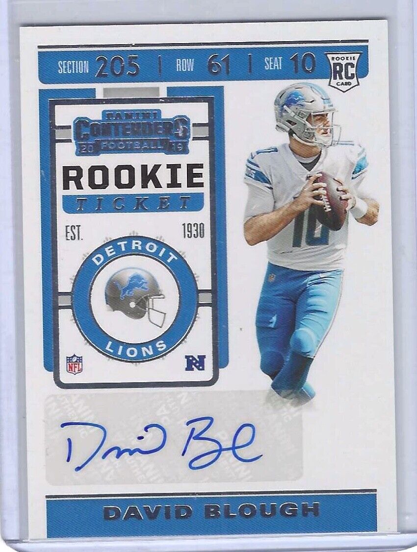 DAVID BLOUGH 2019 PANINI CONTENDERS TEAM HELMET ROOKIE TICKET AUTO RC #214