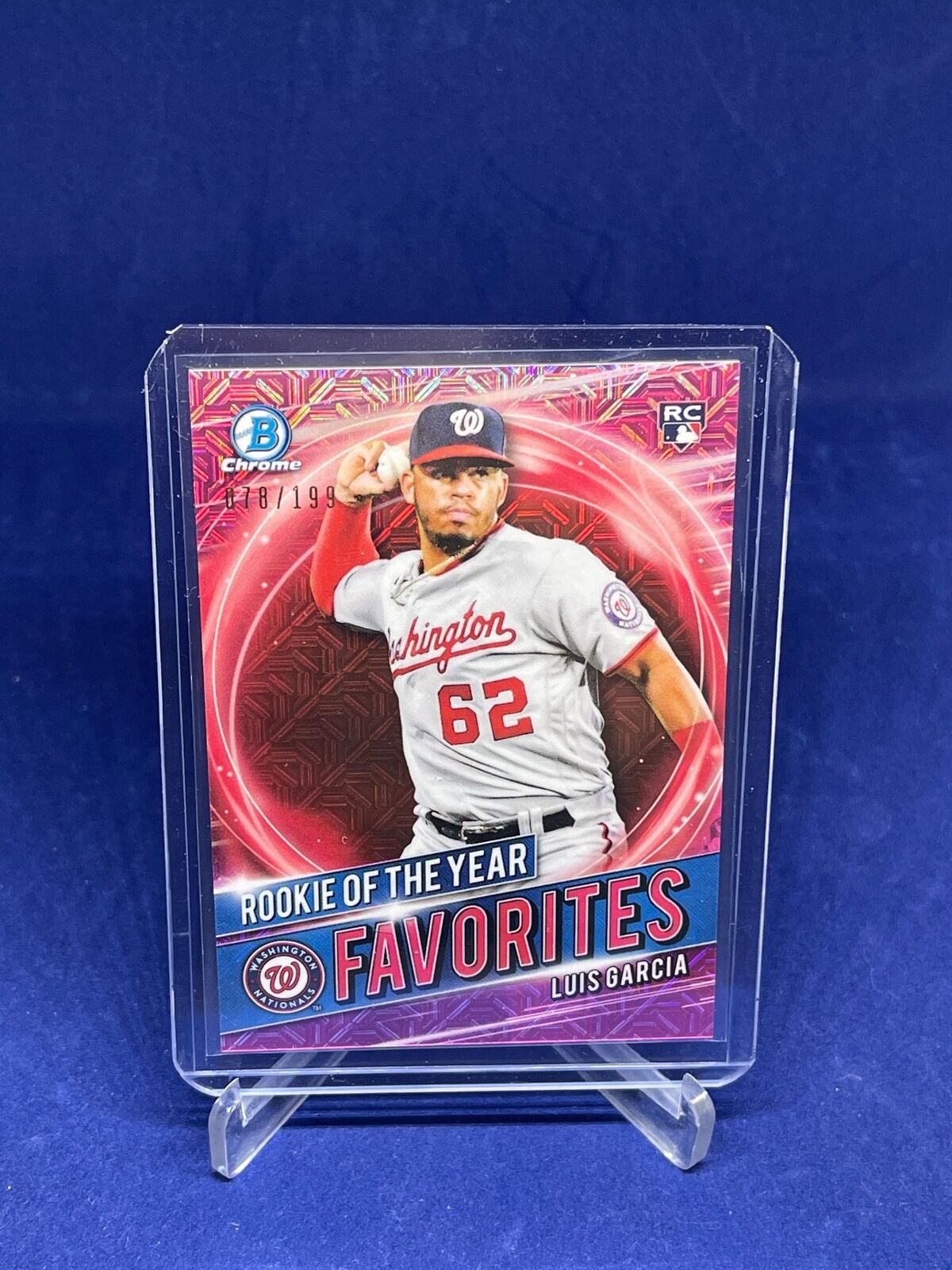 LUIS GARCIA 2021 BOWMAN CHROME ROY FAVORITES PINK REFRACTOR ROOKIE RC #D 78/199