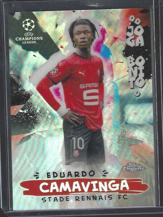 EDUARDO CAMAVINGA 2020-21 TOPPS CHROME ROOKIE REFRACTOR JOGA BONITO RC #JB-4