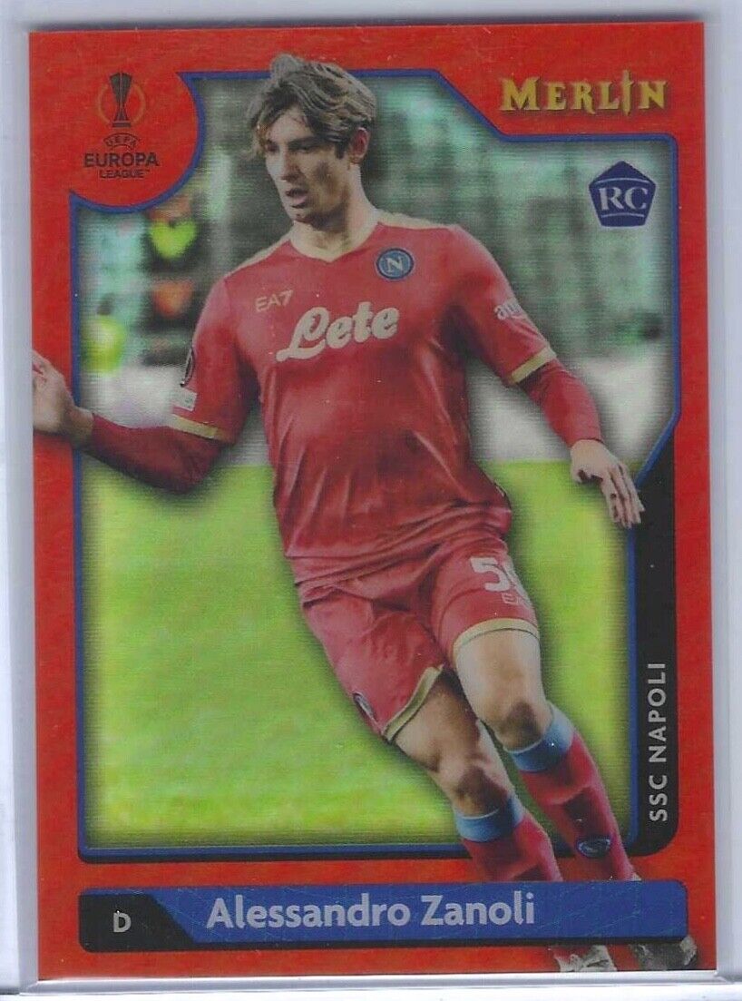 ALESSANDRO ZANOLI 2021-22 TOPPS MERLIN ORANGE REFRACTOR ROOKIE RC #D 20/25