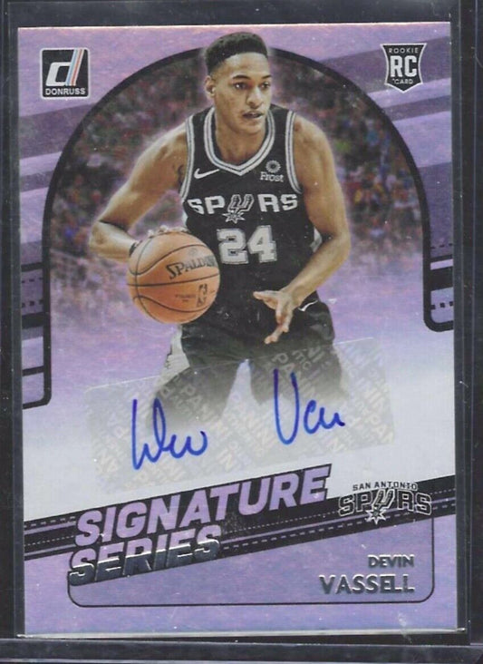 DEVIN VASSELL 2020-21 DONRUSS SILVER FOIL SIGNATURE SERIES AUTO RC #SG-DEV