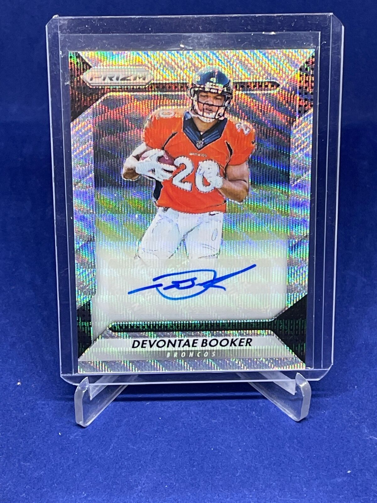 DEVONTAE BOOKER 2016 PANINI PRIZM BLUE WAVE PRIZM AUTO ROOKIE RC #D 25/149