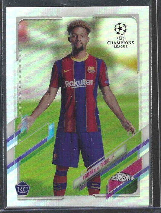 KONRAD DE LA FUENTE 2020-21 TOPPS CHROME ROOKIE REFRACTOR SP VARIATION RC #58