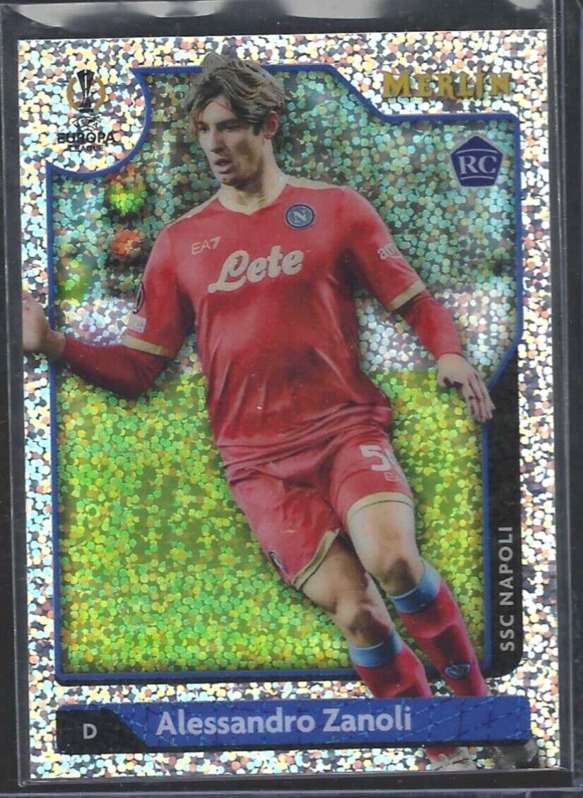 ALESSANDRO ZANOLI 2021-22 TOPPS MERLIN SPECKLE REFRACTOR ROOKIE RC #D 036/150