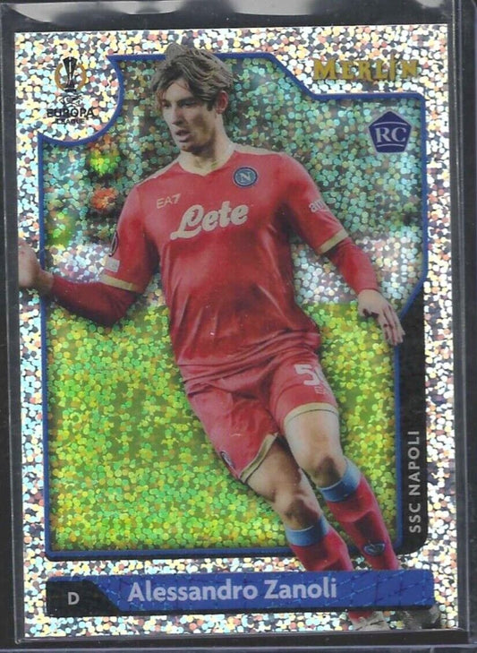 ALESSANDRO ZANOLI 2021-22 TOPPS MERLIN SPECKLE REFRACTOR ROOKIE RC #D 036/150