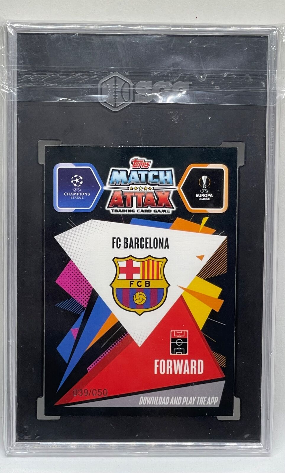 ANSU FATI 2020-21 TOPPS CHROME MATCH ATTAX GOLD REFRACTOR 39/50 SGC 9 MINT
