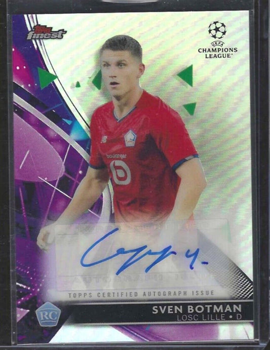 SVEN BOTMAN 2021-22 TOPPS FINEST SILVER REFRACTOR ROOKIE AUTO RC #BA-SB