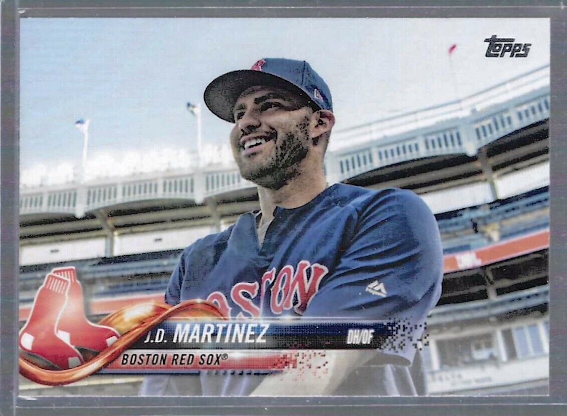 J.D. MARTINEZ 2018 TOPPS UPDATE SERIES SP PHOTO VARIATION #US195