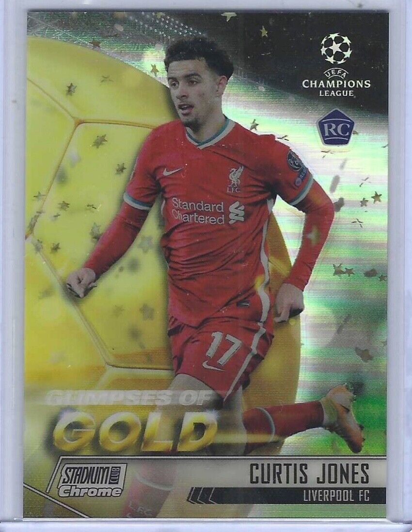 CURTIS JONES 2020-21 TOPPS STADIUM CLUB CHROME GLIMPSES OF GOLD REFRACTOR RC
