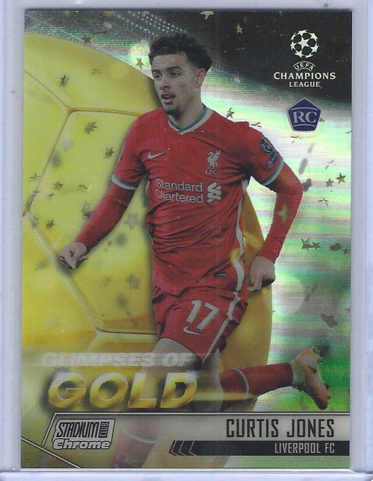 CURTIS JONES 2020-21 TOPPS STADIUM CLUB CHROME GLIMPSES OF GOLD REFRACTOR RC
