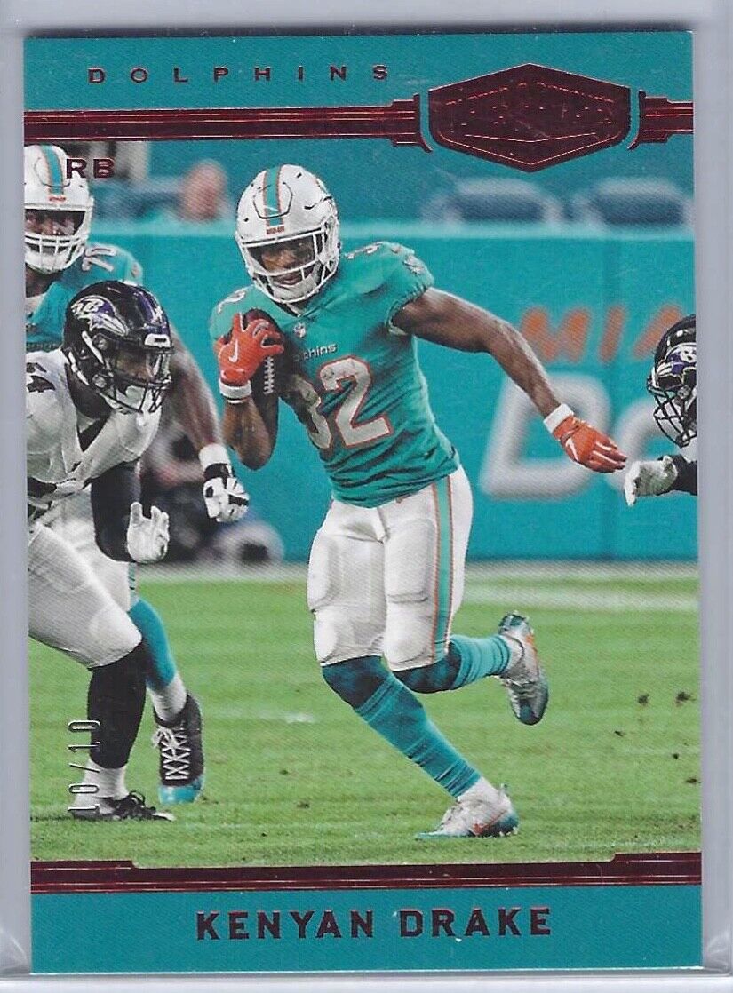 KENYAN DRAKE 2018 PANINI PLATES AND PATCHES RED #D 10/10