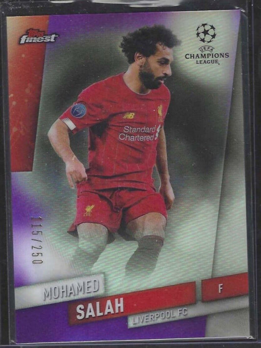 MOHAMED SALAH 2019-20 TOPPS FINEST PURPLE REFRACTOR #D 115/250