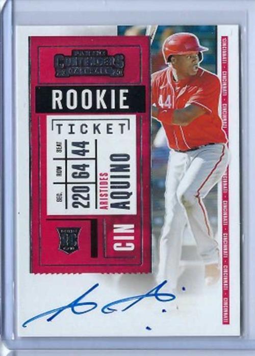 ARISTIDES AQUINO 2020 PANINI CONTENDERS ROOKIE TICKET ON CARD AUTO RC #109