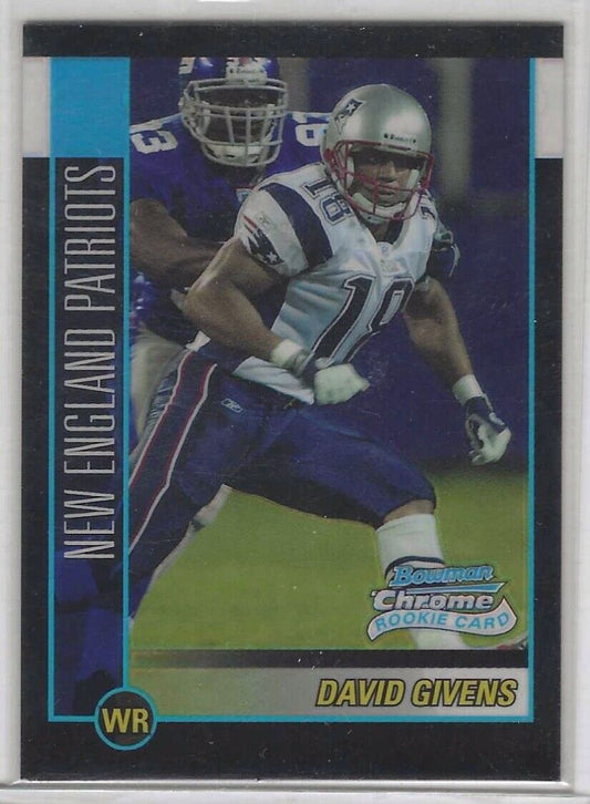 DAVID GIVENS 2002 TOPPS BOWMAN CHROME ROOKIE REFRACTOR RC #D 042/500
