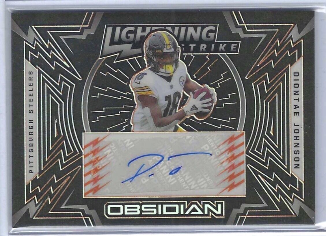 DIONTAE JOHNSON 2021 PANINI OBSIDIAN LIGHTNING STRIKE ORANGE ETCH AUTO #D 62/75