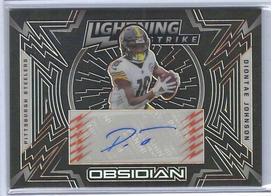 DIONTAE JOHNSON 2021 PANINI OBSIDIAN LIGHTNING STRIKE ORANGE ETCH AUTO #D 62/75