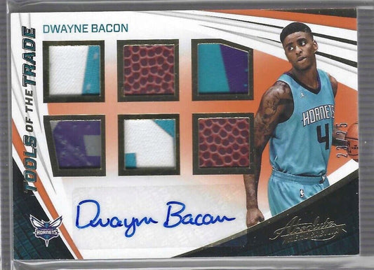 DWAYNE BACON 2017-18 ABSOLUTE TOOLS OF TRADE ORANGE SIX PATCH AUTO RC #D 23/25